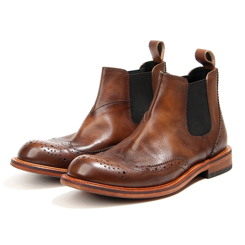 Men'S Shoes Brogues - Новые мужские винтажные ботильоны ручной работы