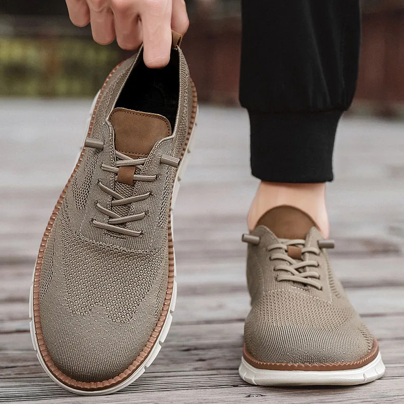 Men'S Shoes Brogues - Мужская повседневная обувь, классические дышащие броги