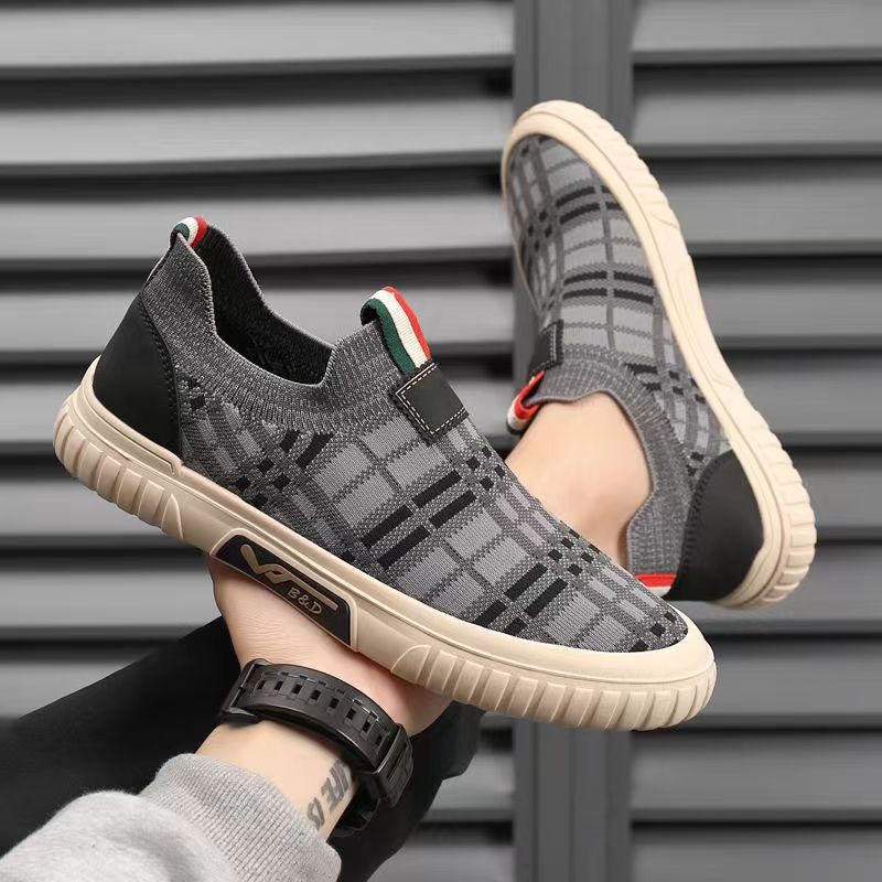 Men'S Shoes Casual Sneakers - Мужские слипоны-кроссовки: дышащие, удобные, из сетчатой