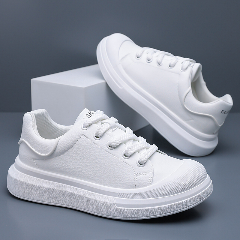Boat Shoe Leather - Мужские белые кожаные кроссовки на платформе,