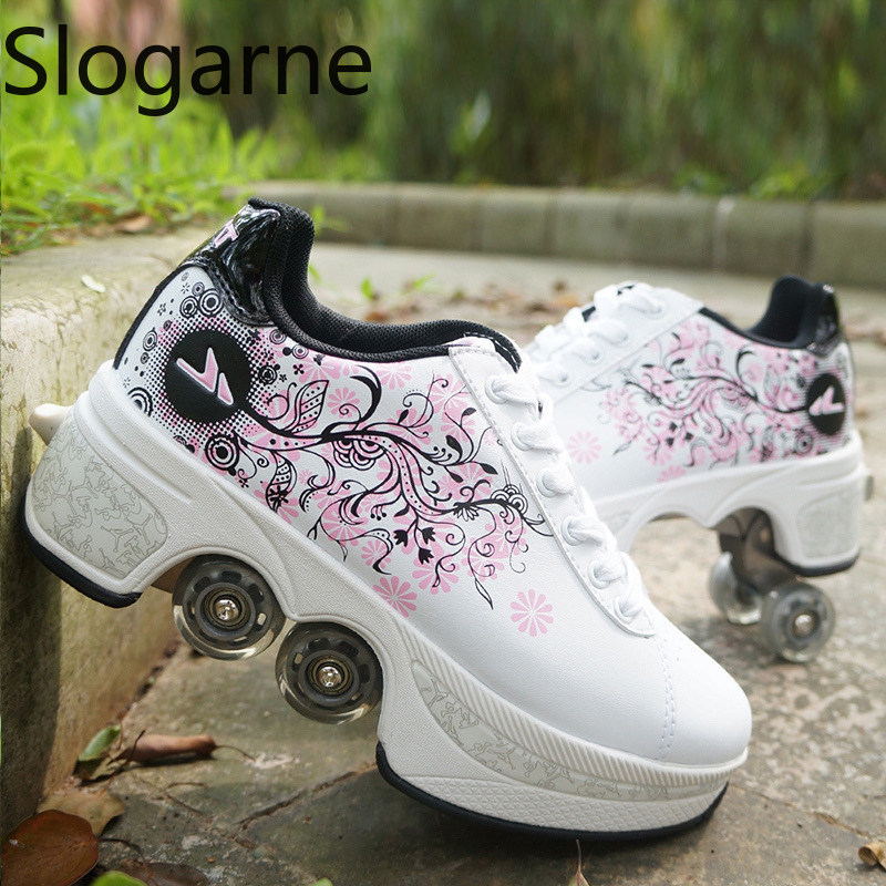 Men'S Shoes For Running - Женские 4-колесные деформирующие роликовые коньки, мужские