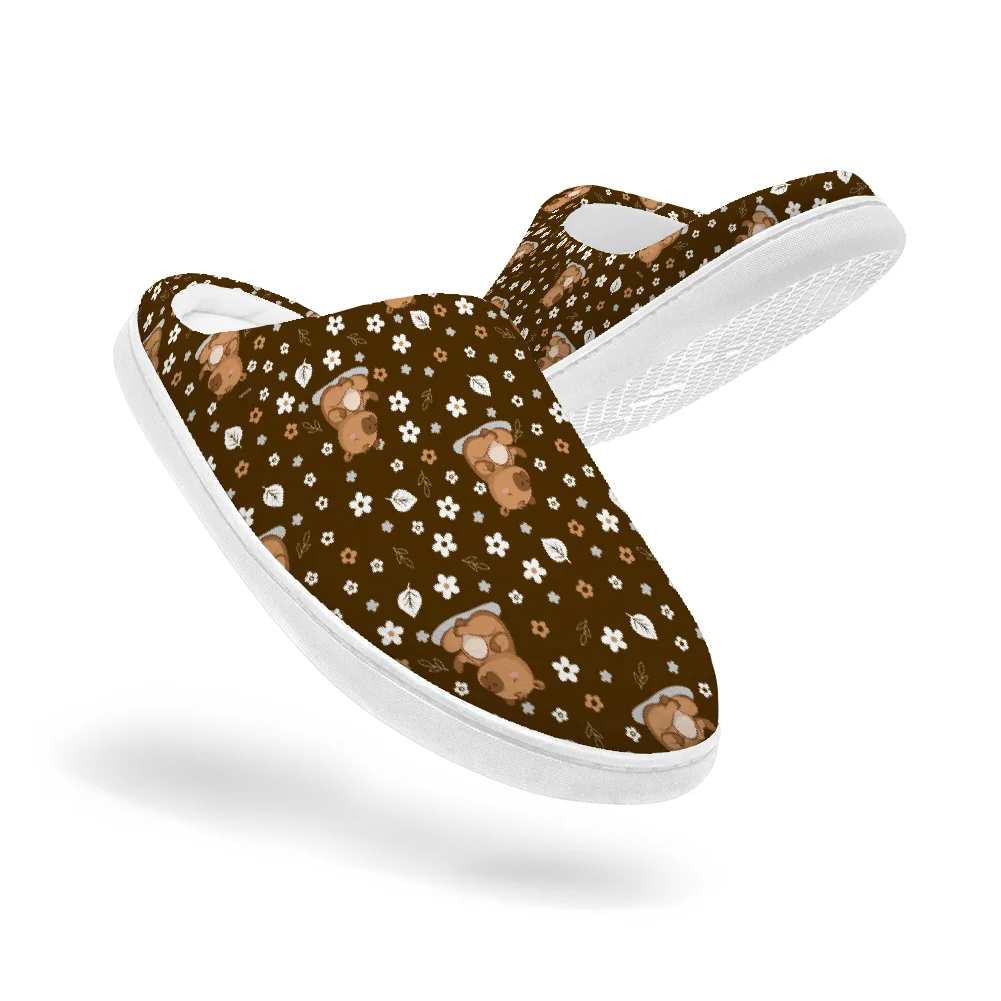 Men Shoes High - Теплые домашние тапочки с принтом медведя