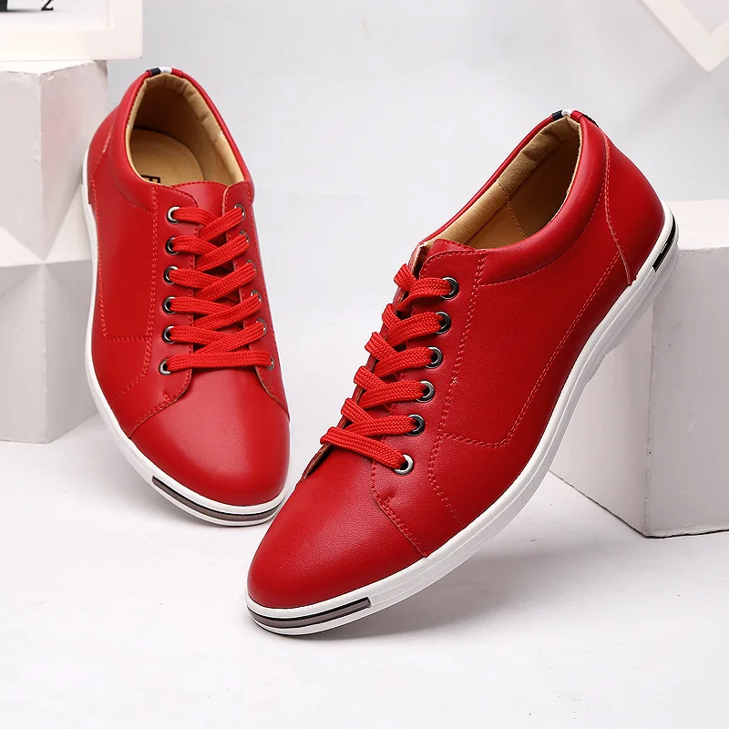 Boat Shoe Leather - Мужские повседневные дышащие белые кроссовки размера