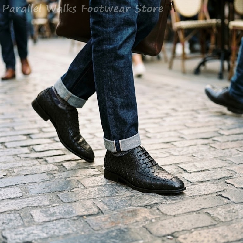 Men'S Shoes Brogues - Мужские оксфорды Sartorial из кожи с