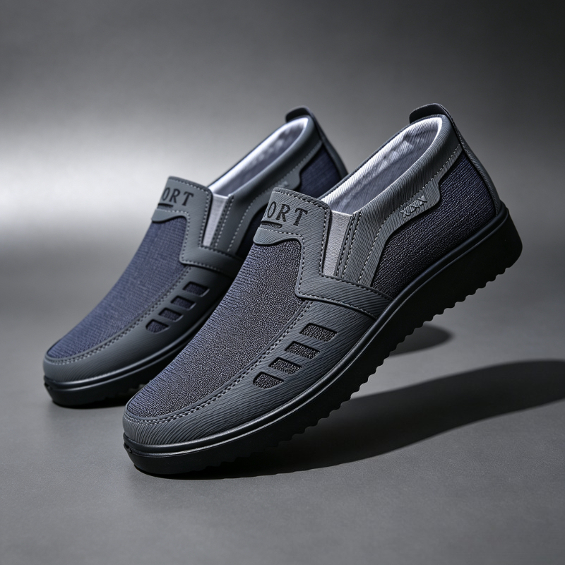 Men'S Shoes Loafers Casual - Мужские слипоны из холщовой ткани, дышащие,