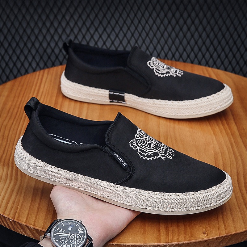 Черная дышащая мужская обувь,  – обзор и цена Men'S Shoes Loafers Casual