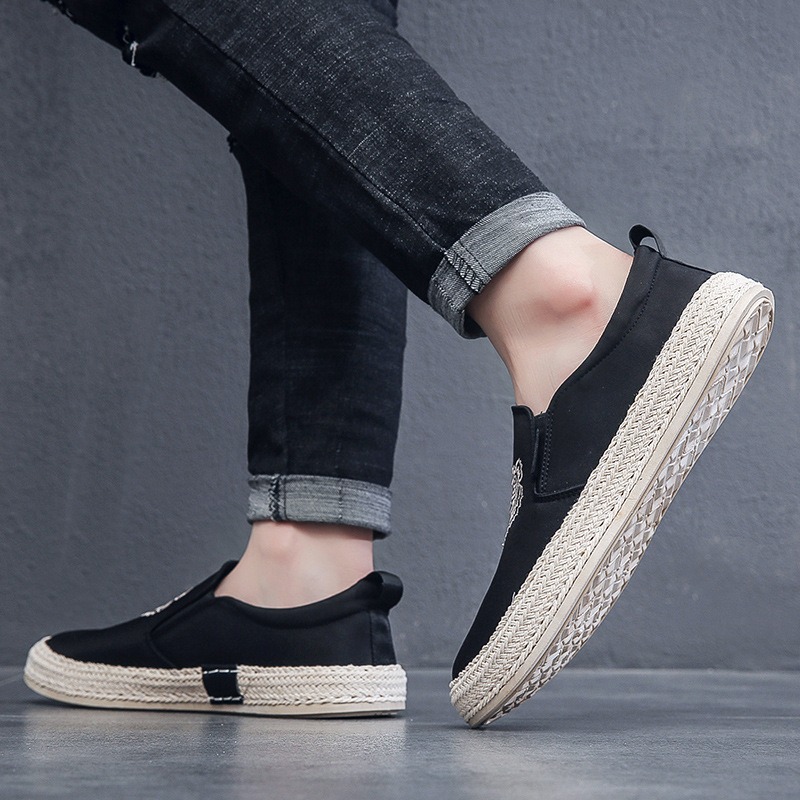 Черная дышащая мужская обувь,  – обзор и цена Men'S Shoes Loafers Casual