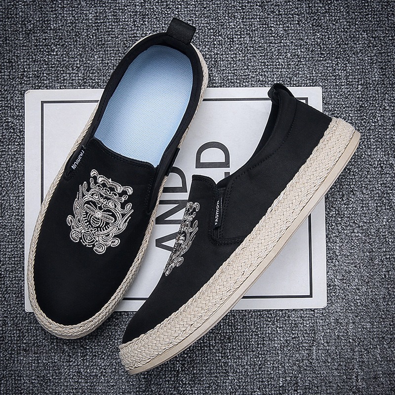 Черная дышащая мужская обувь,  – обзор и цена Men'S Shoes Loafers Casual