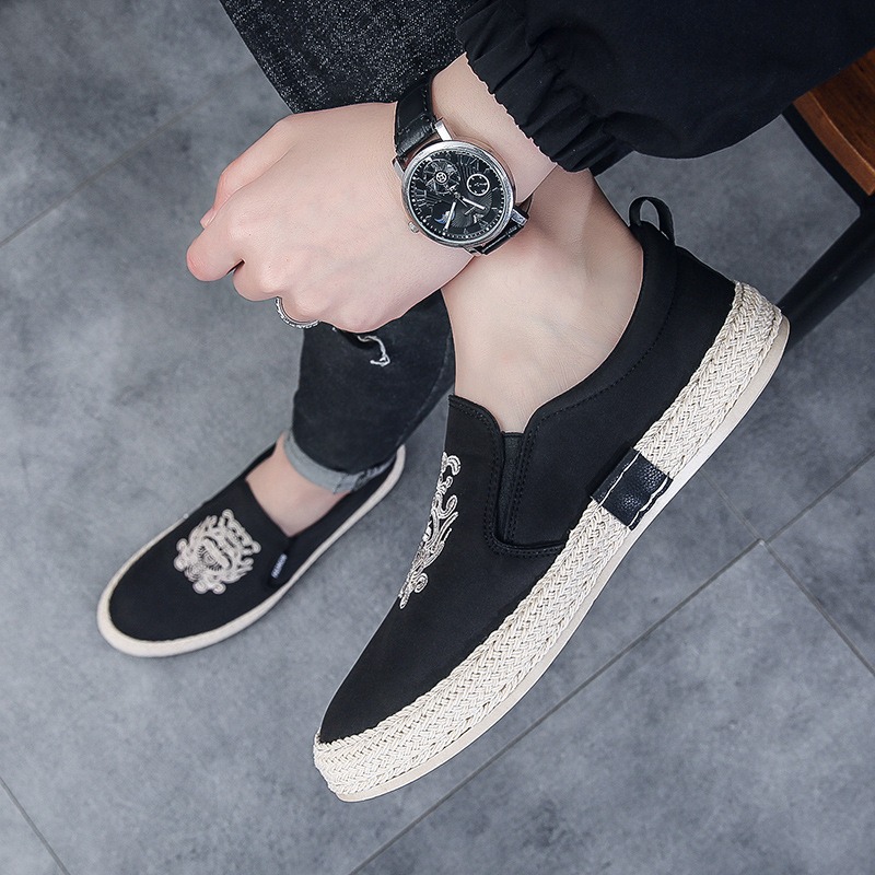 Черная дышащая мужская обувь,  – обзор и цена Men'S Shoes Loafers Casual