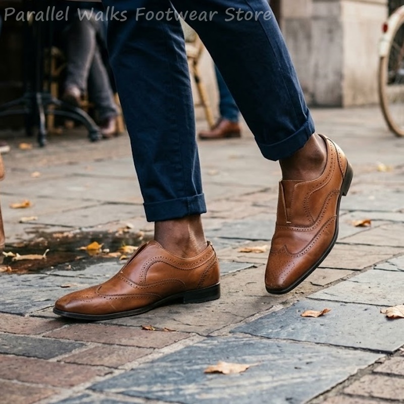 Мужские коричневые кожаные туф – обзор и цена Men'S Shoes Brogues