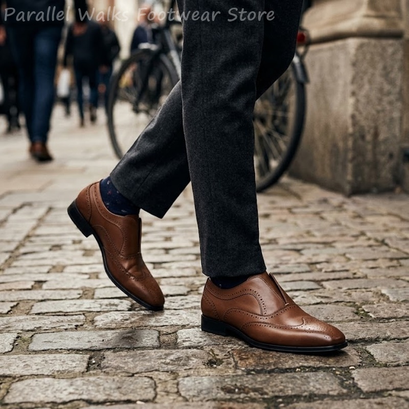 Мужские коричневые кожаные туф – обзор и цена Men'S Shoes Brogues