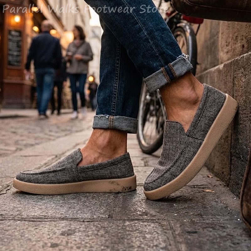 Мужские слипоны из канваса, ды – обзор и цена Boat Shoe Leather