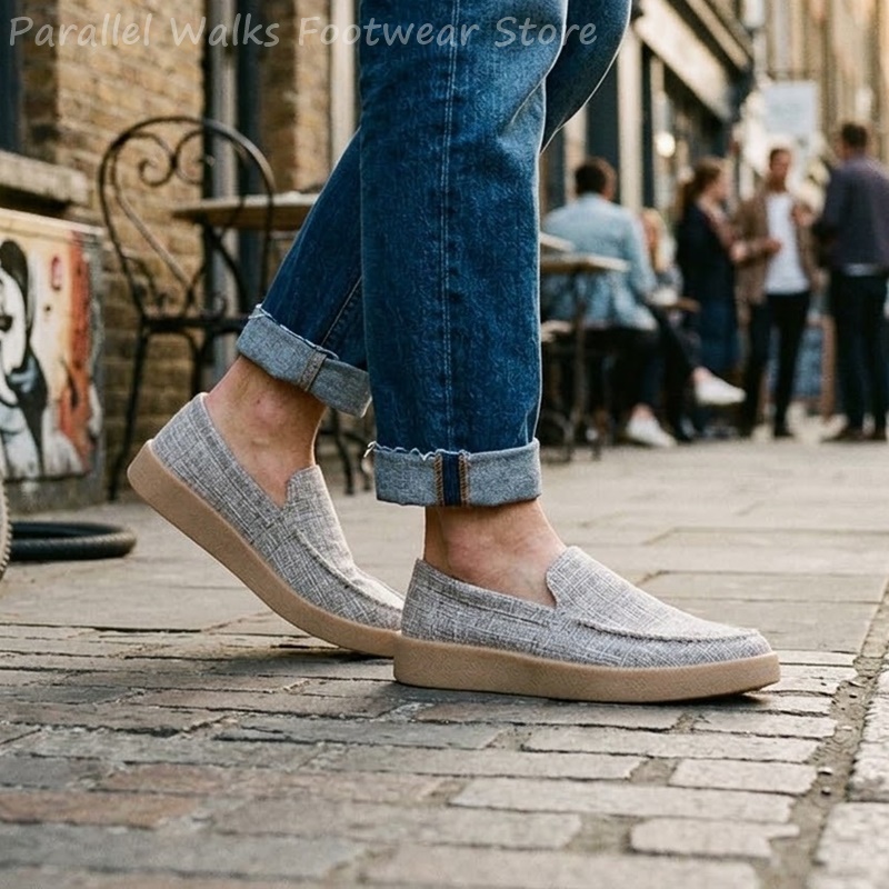 Мужские слипоны из канваса, ды – обзор и цена Boat Shoe Leather